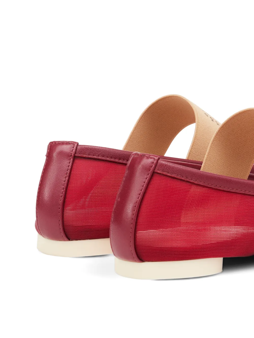 MM6 Maison Margiela numeric-strap anatomic ballet flats Rood