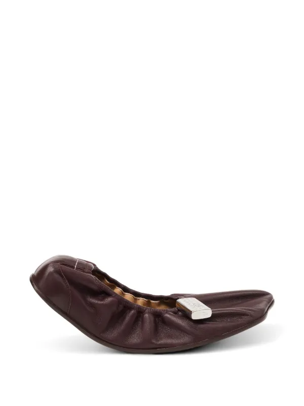 MM6 Maison Margiela Anatomic Numeric-tag Ballet Flats in Brown