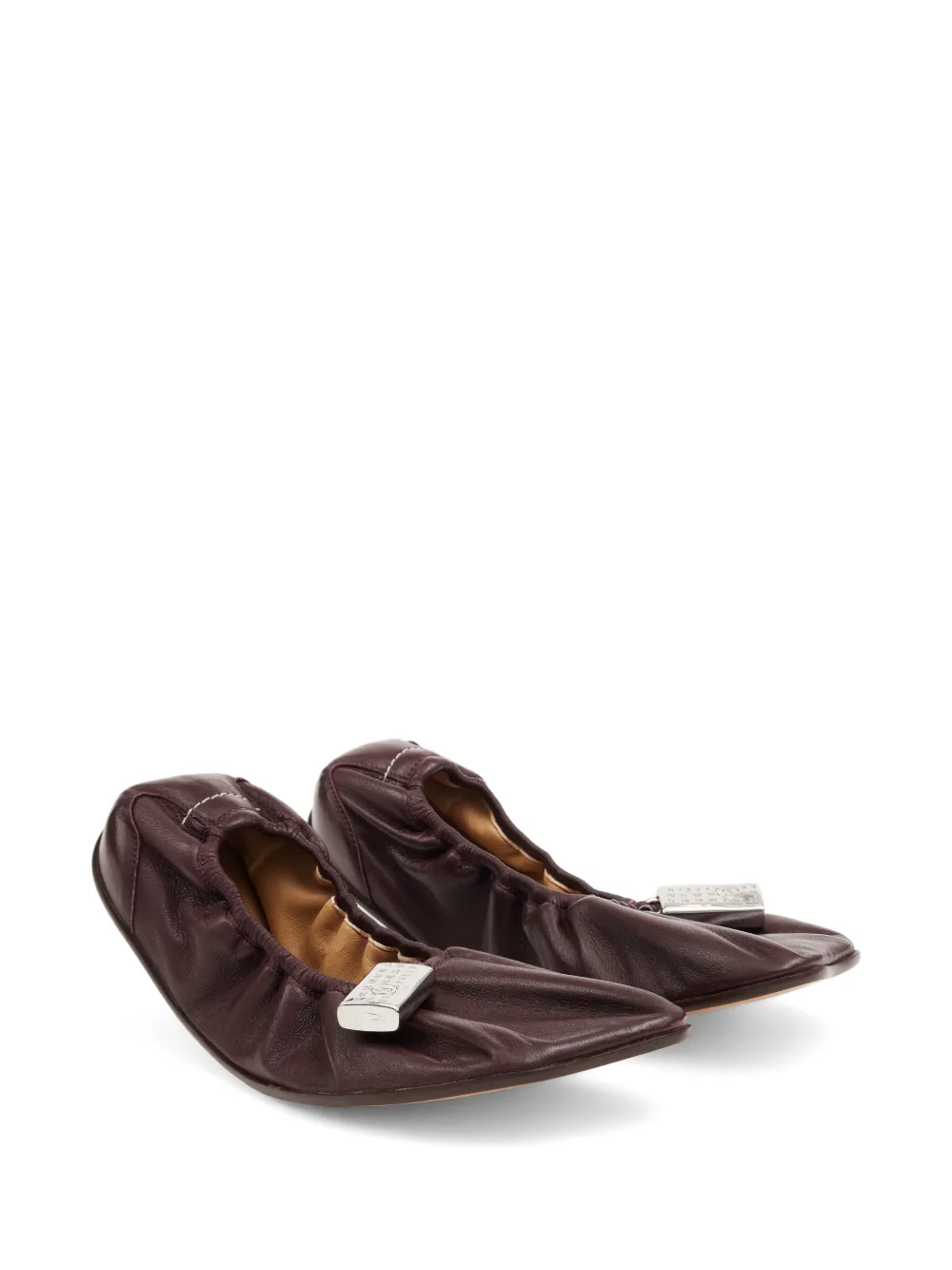 MM6 Maison Margiela Anatomic numeric-tag ballet flats Bruin