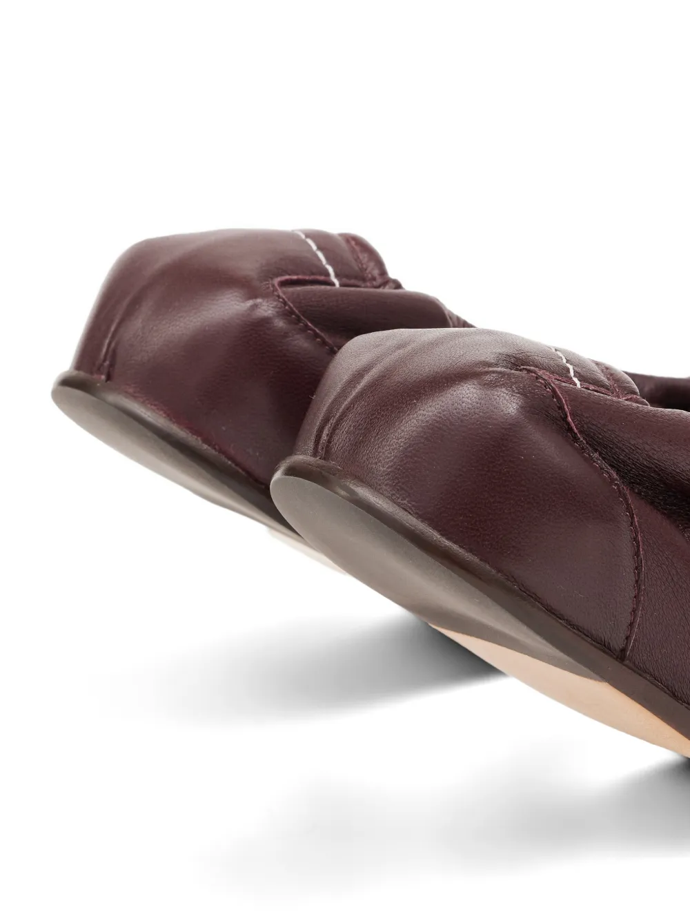 MM6 Maison Margiela Anatomic numeric-tag ballet flats Bruin
