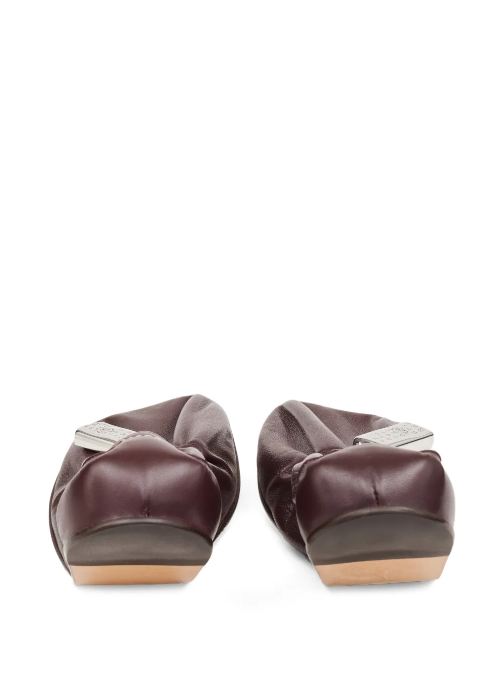 MM6 Maison Margiela Anatomic numeric-tag ballet flats Bruin