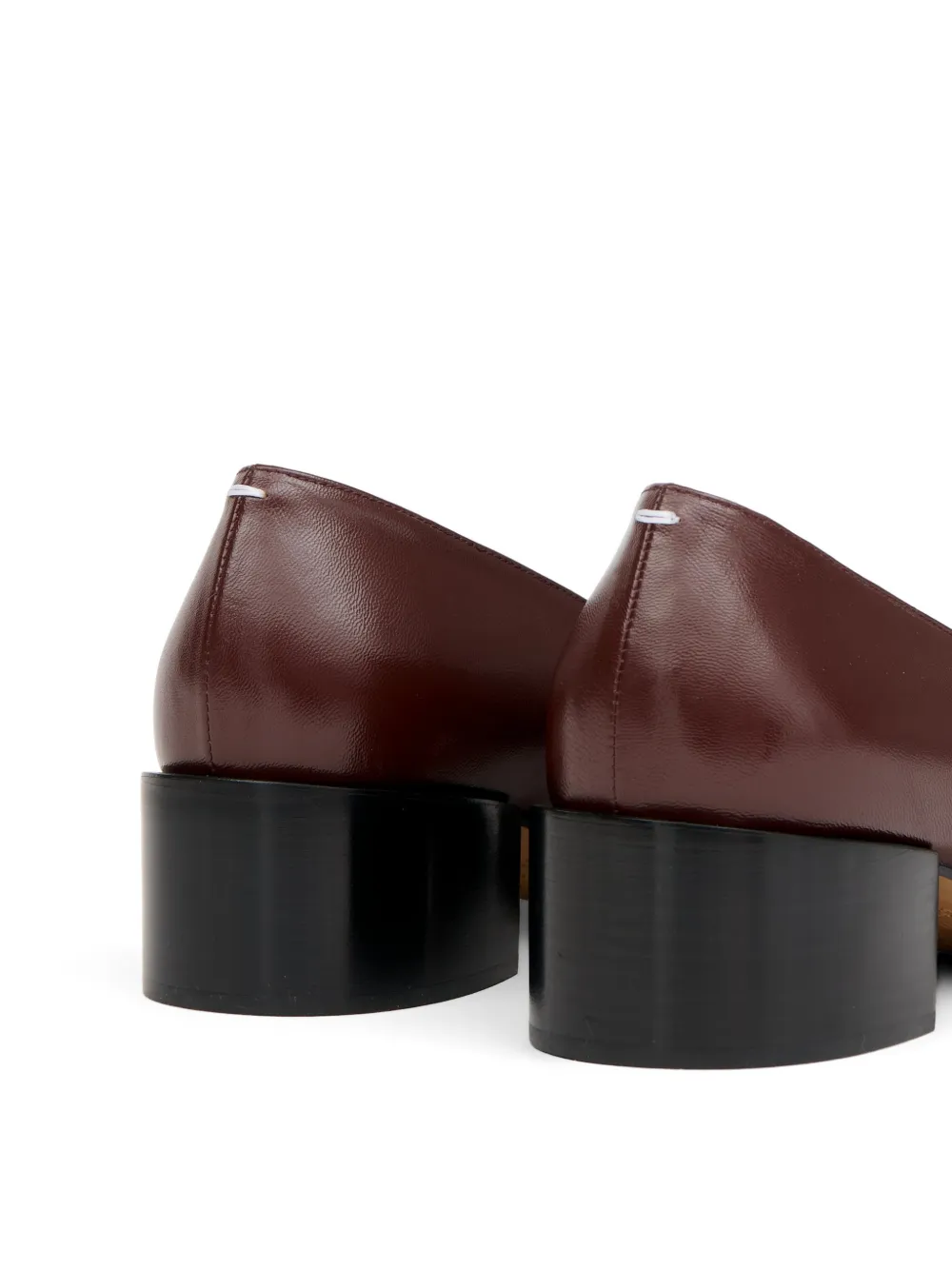 Maison Margiela piped square-toe pumps Bruin
