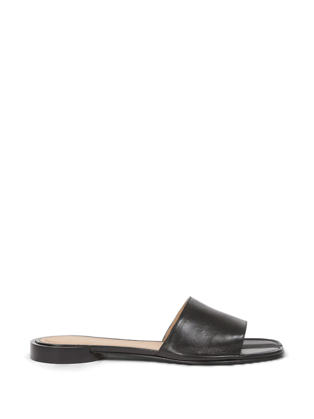 Maison Margiela Tabi leather flat sandals - Black
