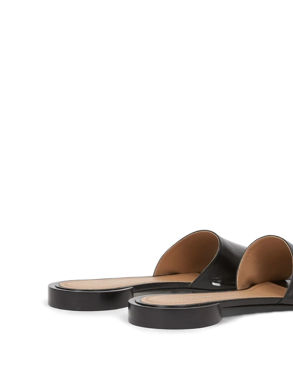 Maison Margiela Tabi leather flat sandals Zwart