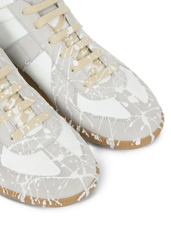 Maison Margiela Replica paint-splatter Sneakers | White | FARFETCH