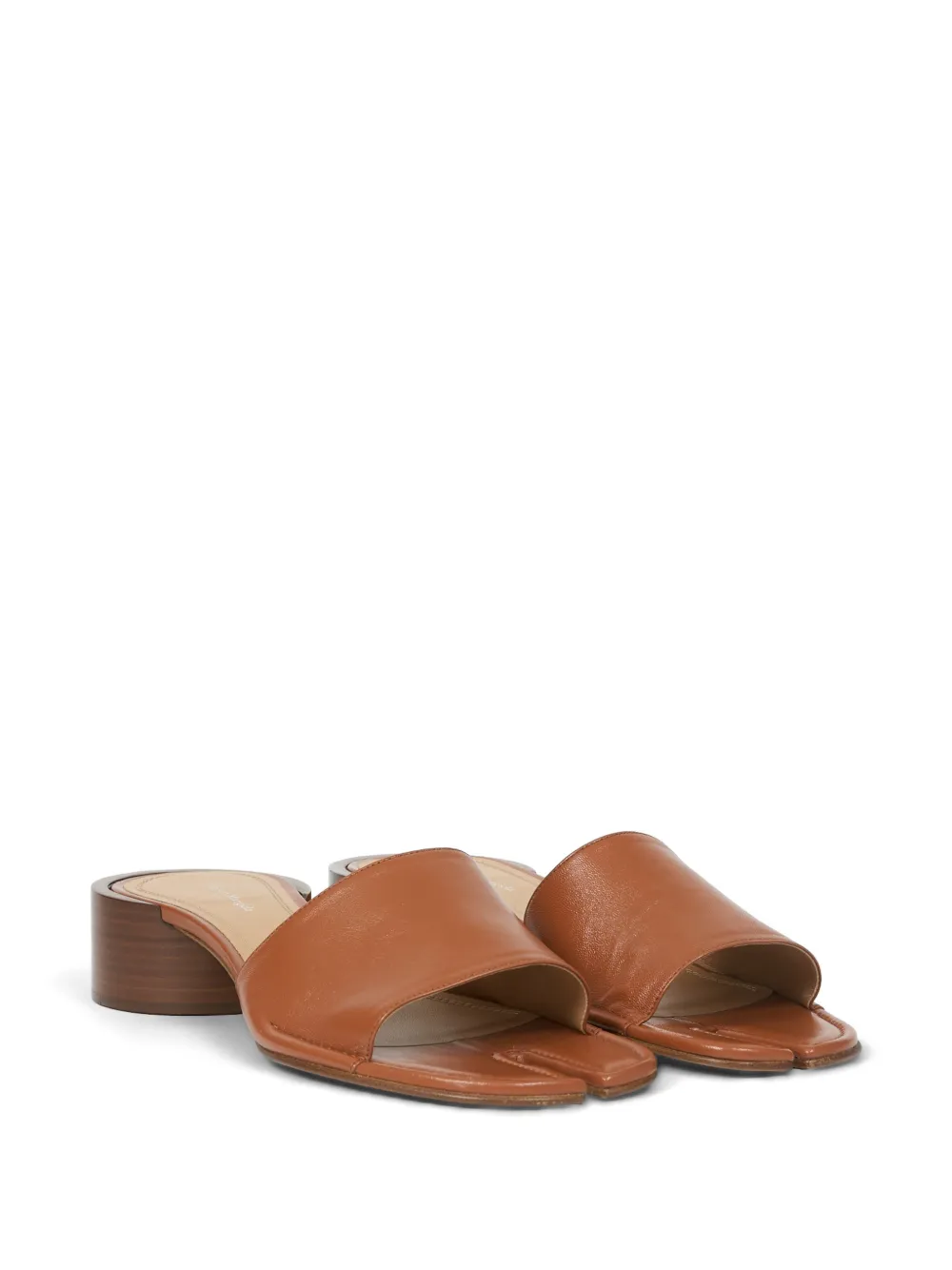 Maison Margiela Tabi leather sandals Bruin