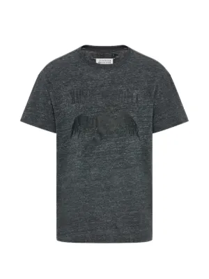 Maison Margiela logo-patch T-shirt | Grey | FARFETCH