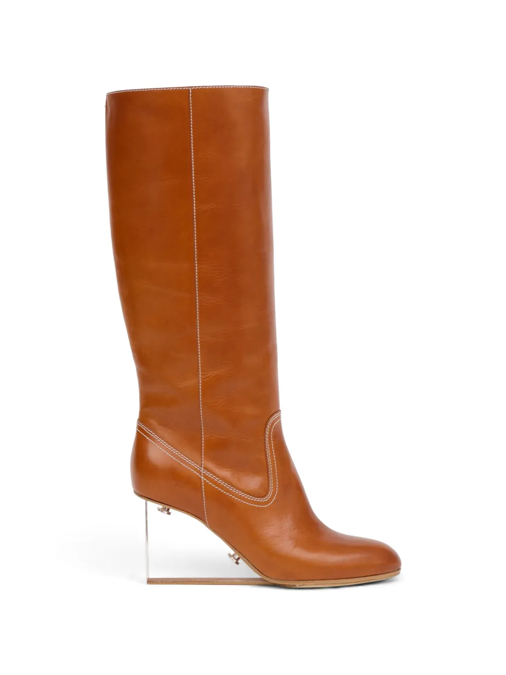 Maison Margiela Stivali Plexi con cuciture a contrasto - Marrone