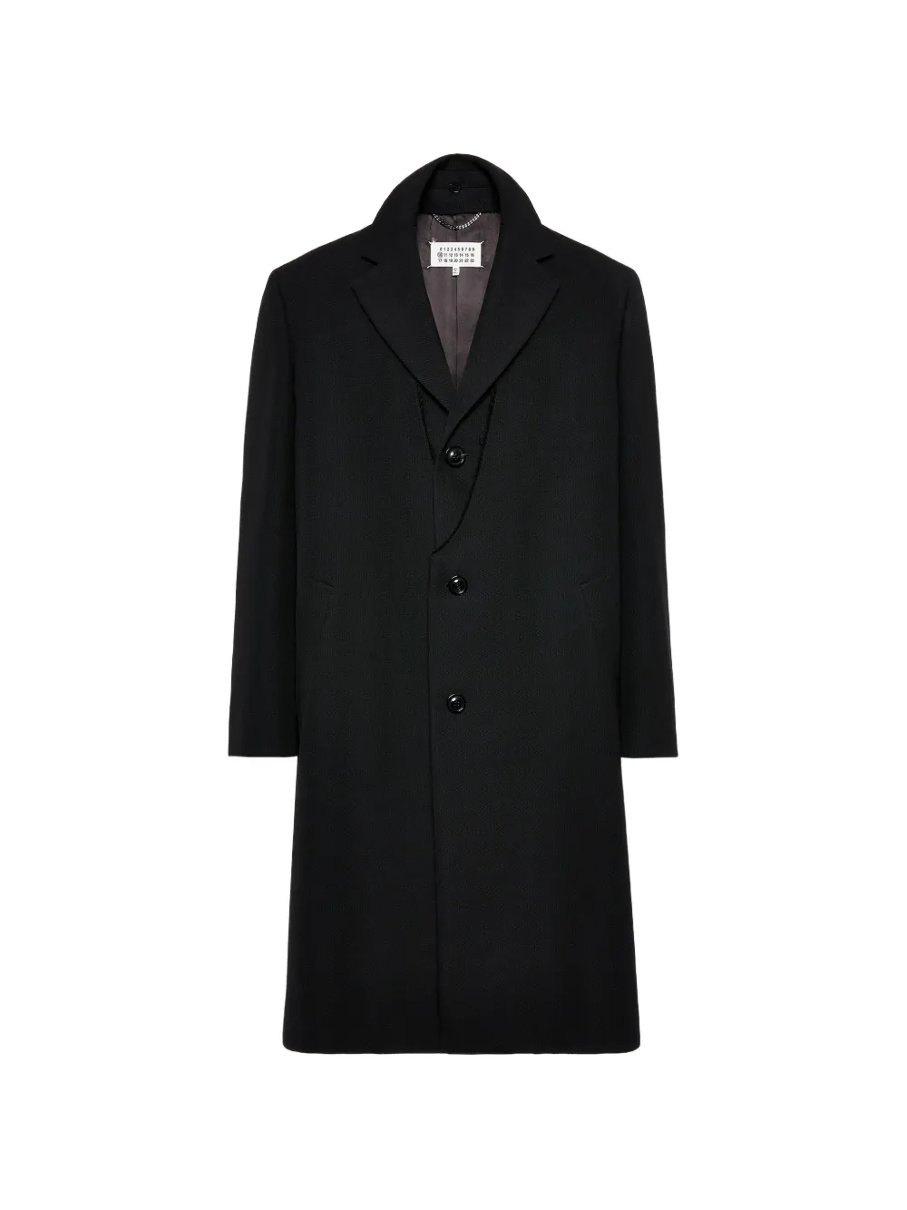 Maison Margiela raw-edge single-breasted coat - Schwarz