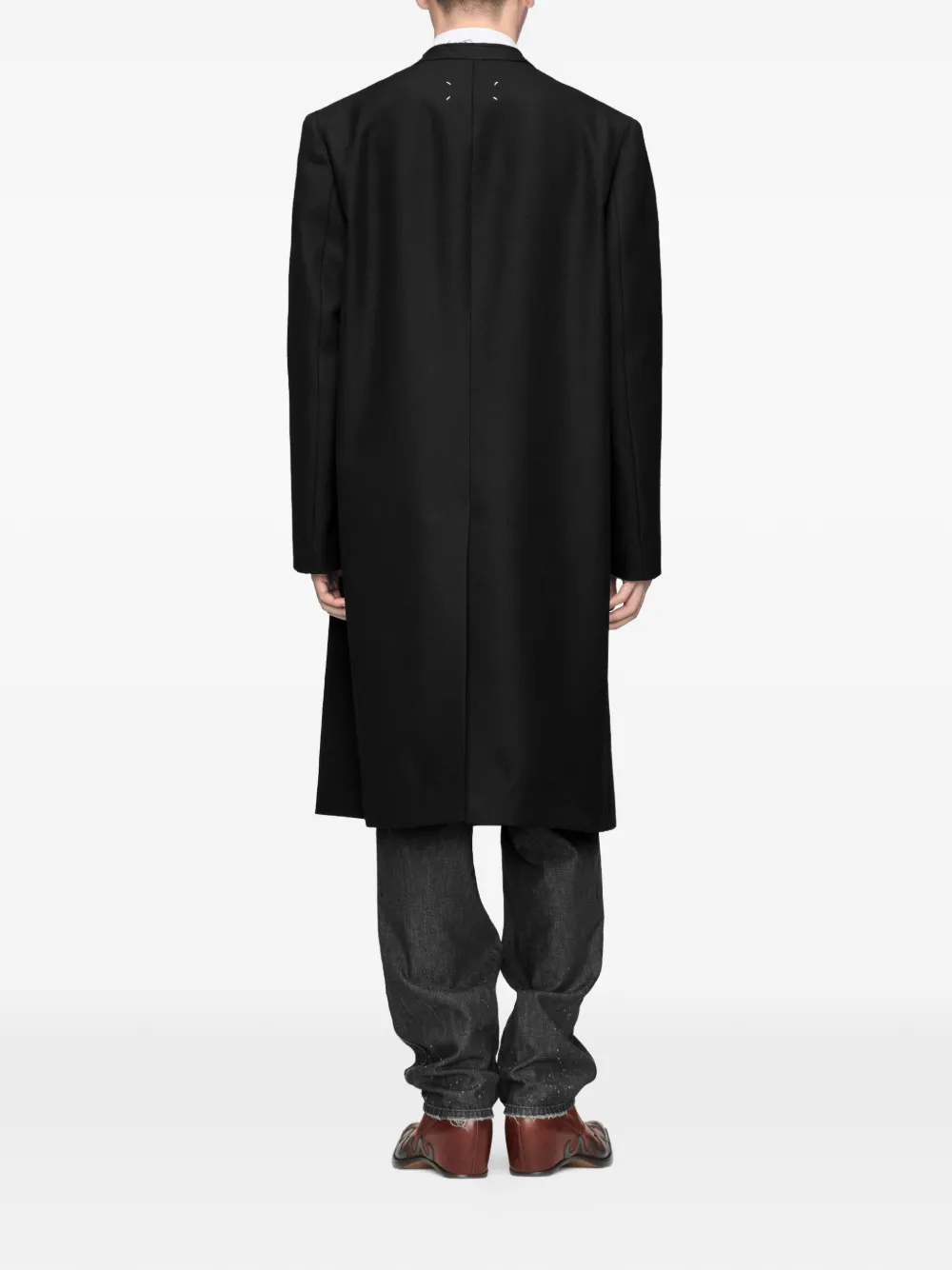 Maison Margiela Jas met enkele rij knopen Zwart