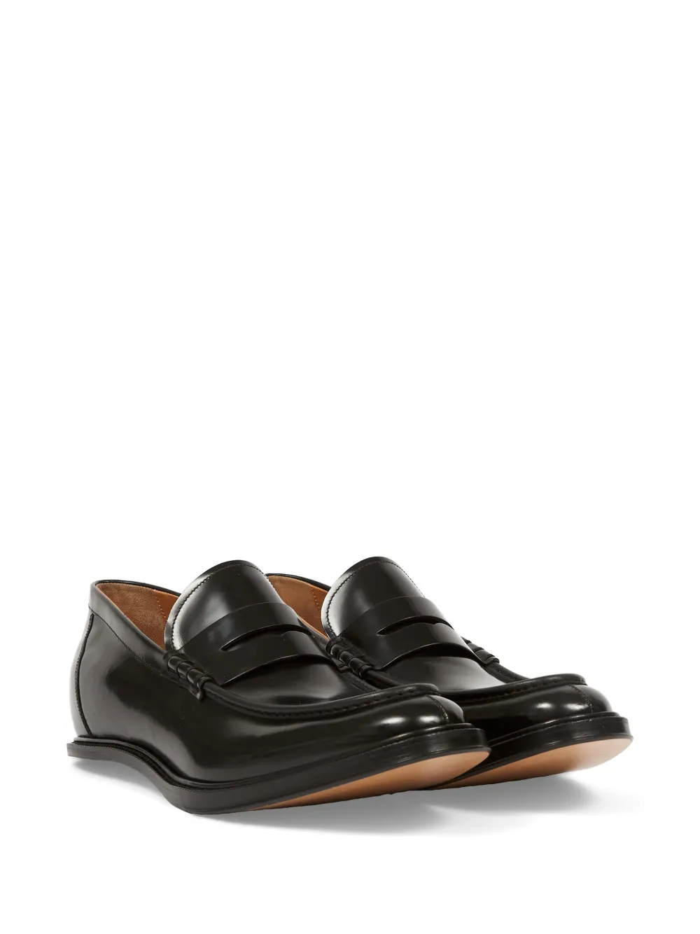 Maison Margiela Heel-Less leren loafers Zwart