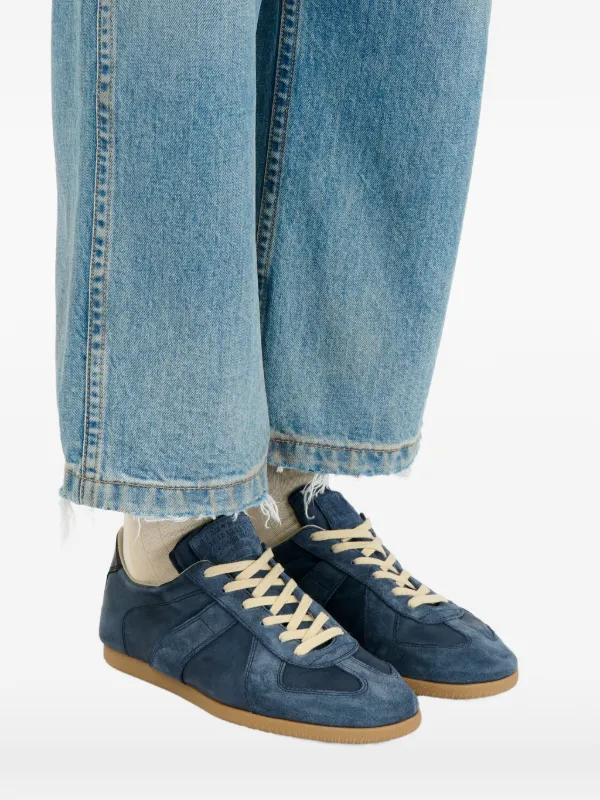 Maison Margiela Replica Soft Panelled Sneakers | Blue | FARFETCH