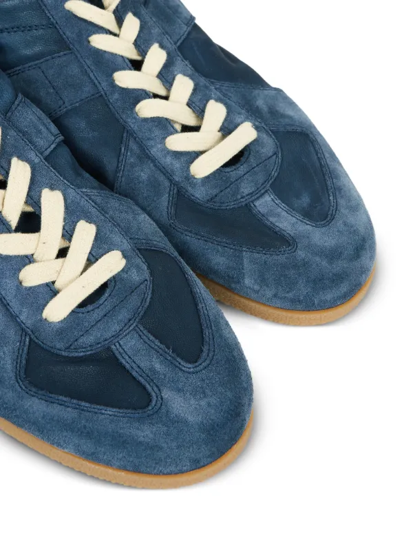 Maison Margiela Replica Soft Panelled Sneakers | Blue | FARFETCH