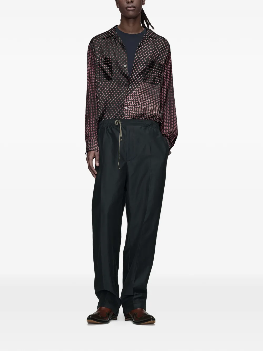 Maison Margiela Overhemd met paisley-print Zwart
