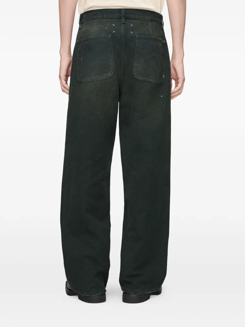 Maison Margiela Changeant-process broek met gestikte zak Zwart