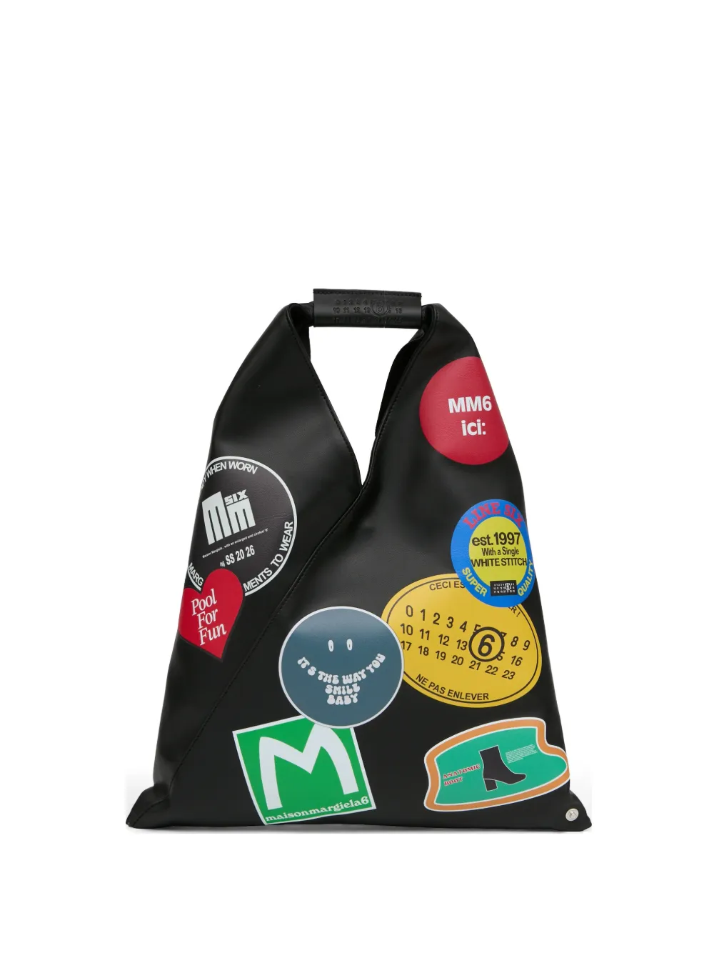 MM6 Maison Margiela Borsa tote Japanese con stampa - Nero