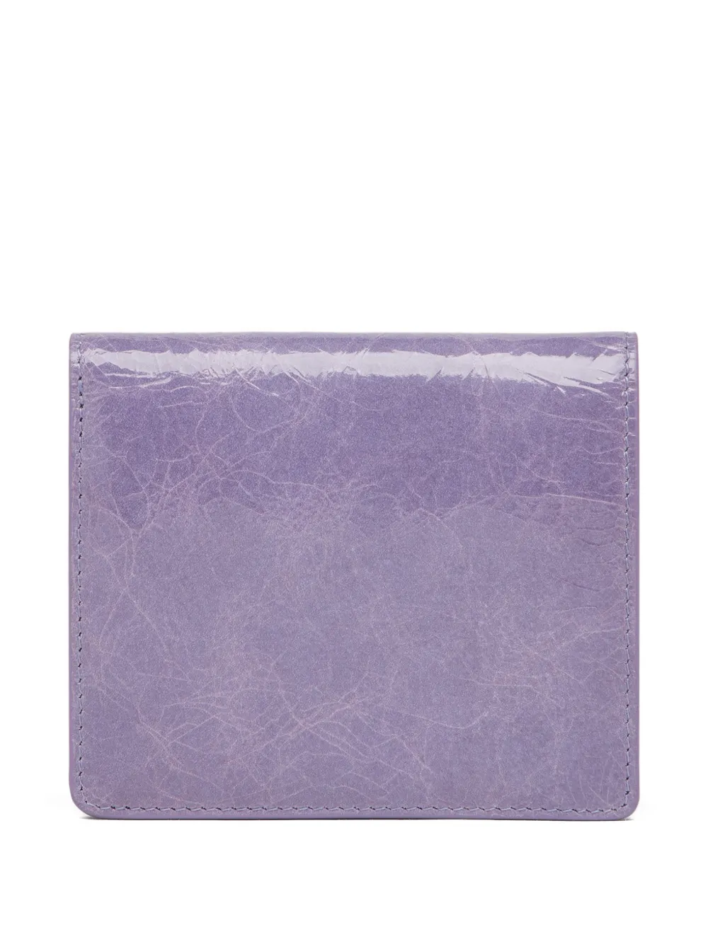 Maison Margiela Four Stitch leren portemonnee met gebarsten effect Paars