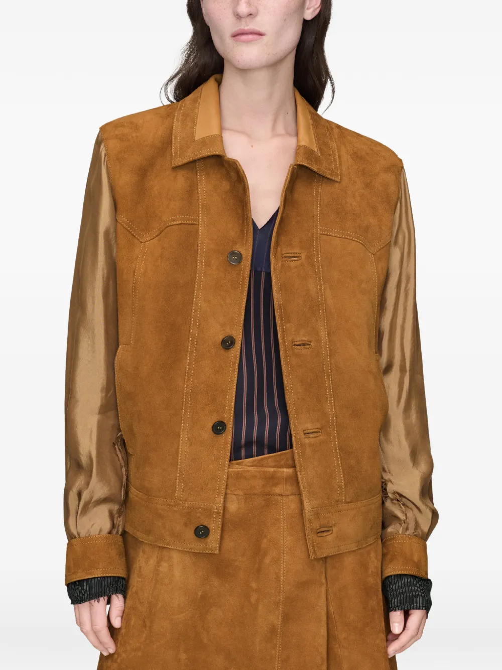 Maison Margiela Suède bomberjack Bruin