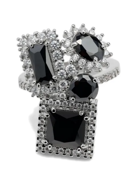 Maison Margiela zirconia-embellished cluster rings