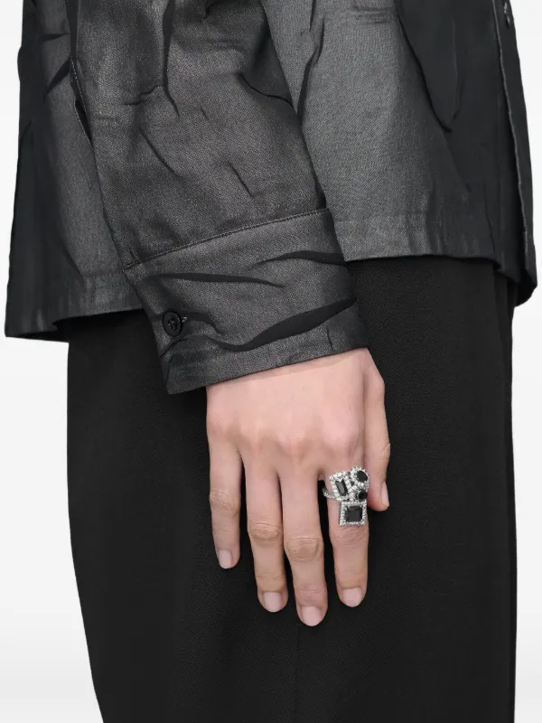 Maison Margiela ジルコニア リング | シルバートーン | FARFETCH JP