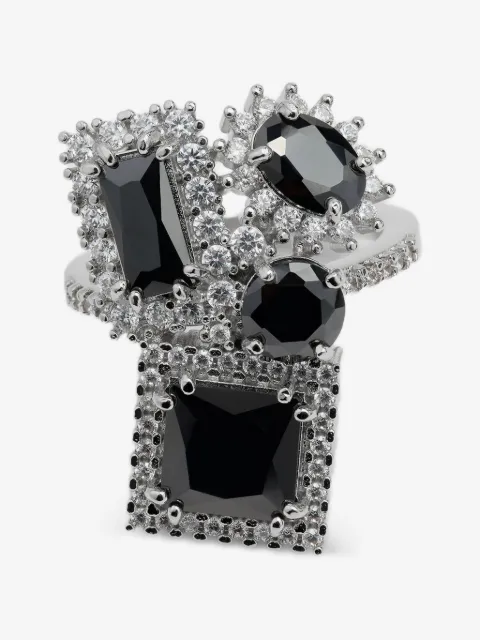 Maison Margiela zirconia-embellished cluster rings