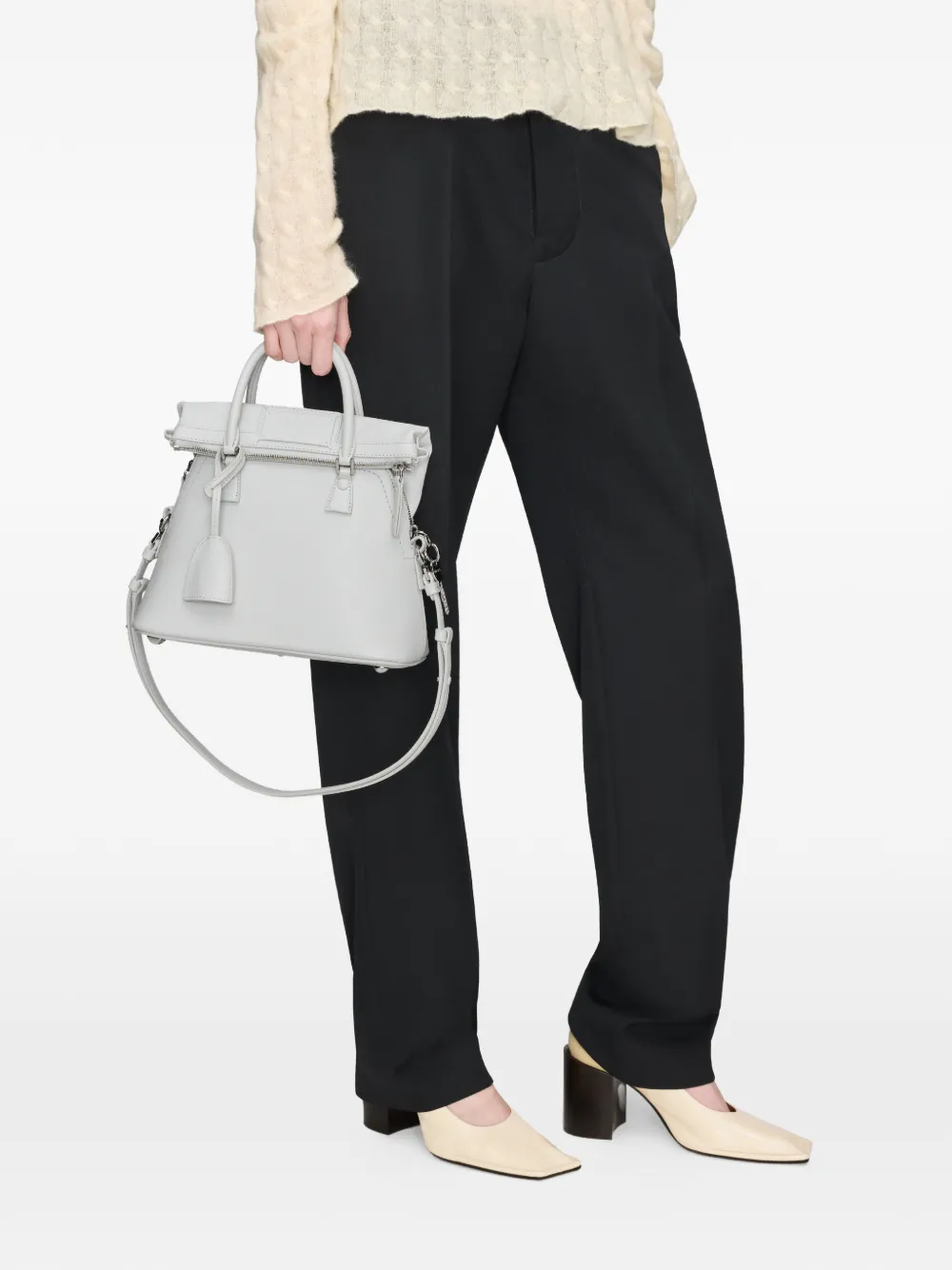 Maison Margiela 5AC Classique leren shopper Grijs