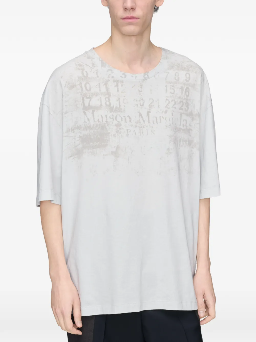Maison Margiela Katoenen T-shirt met print Grijs