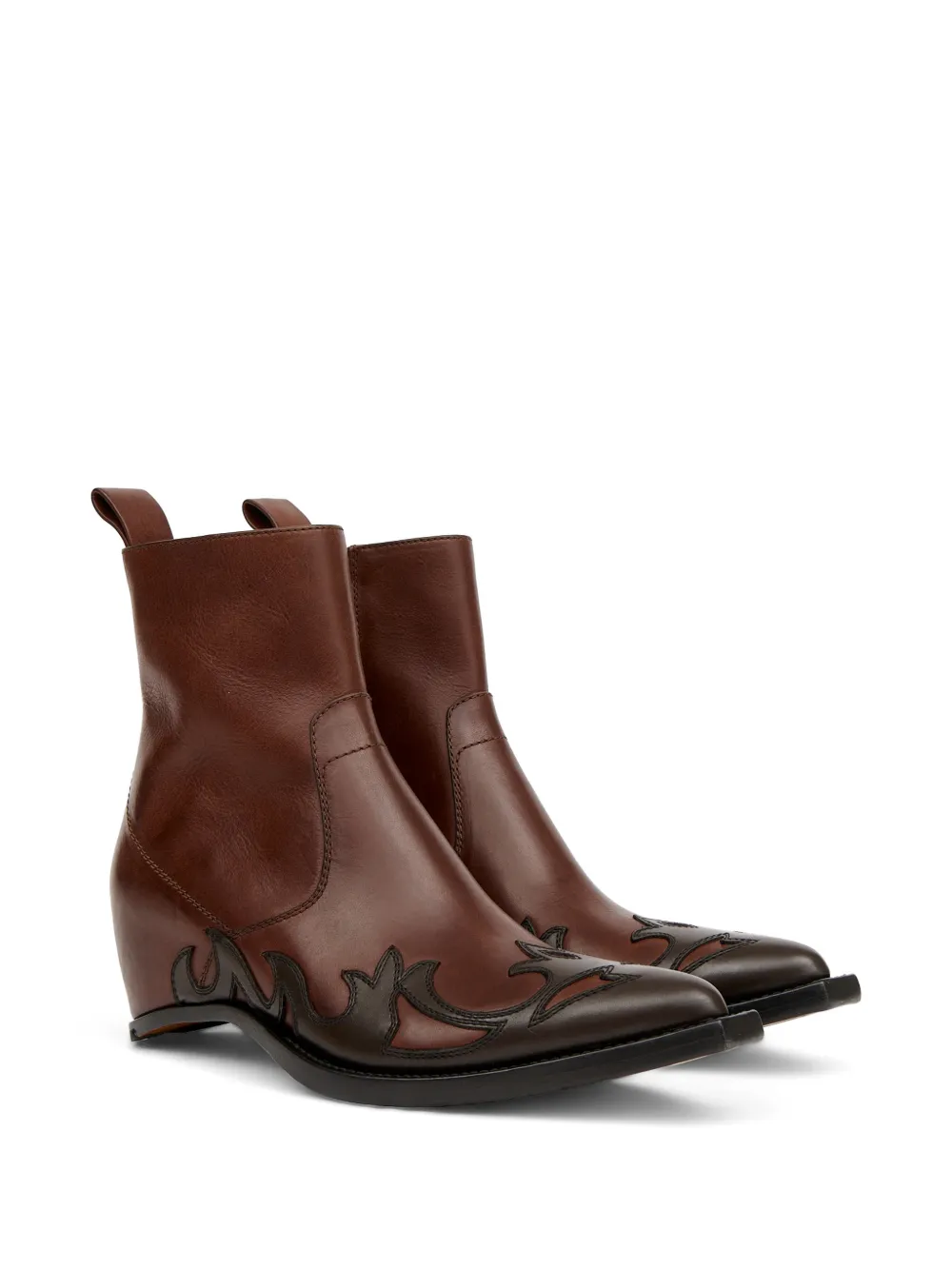 Maison Margiela flame-applique ankle boots Bruin