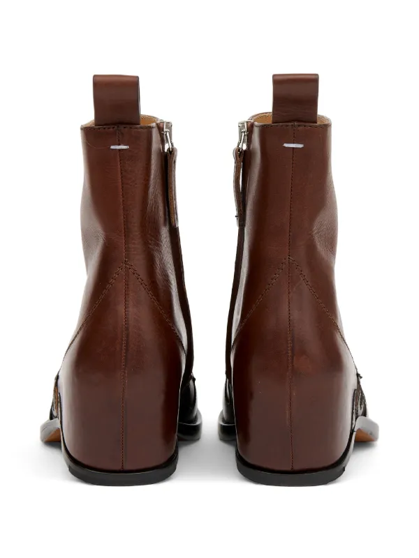 Maison Margiela ウエスタンフレームブーツ | ブラウン | FARFETCH JP