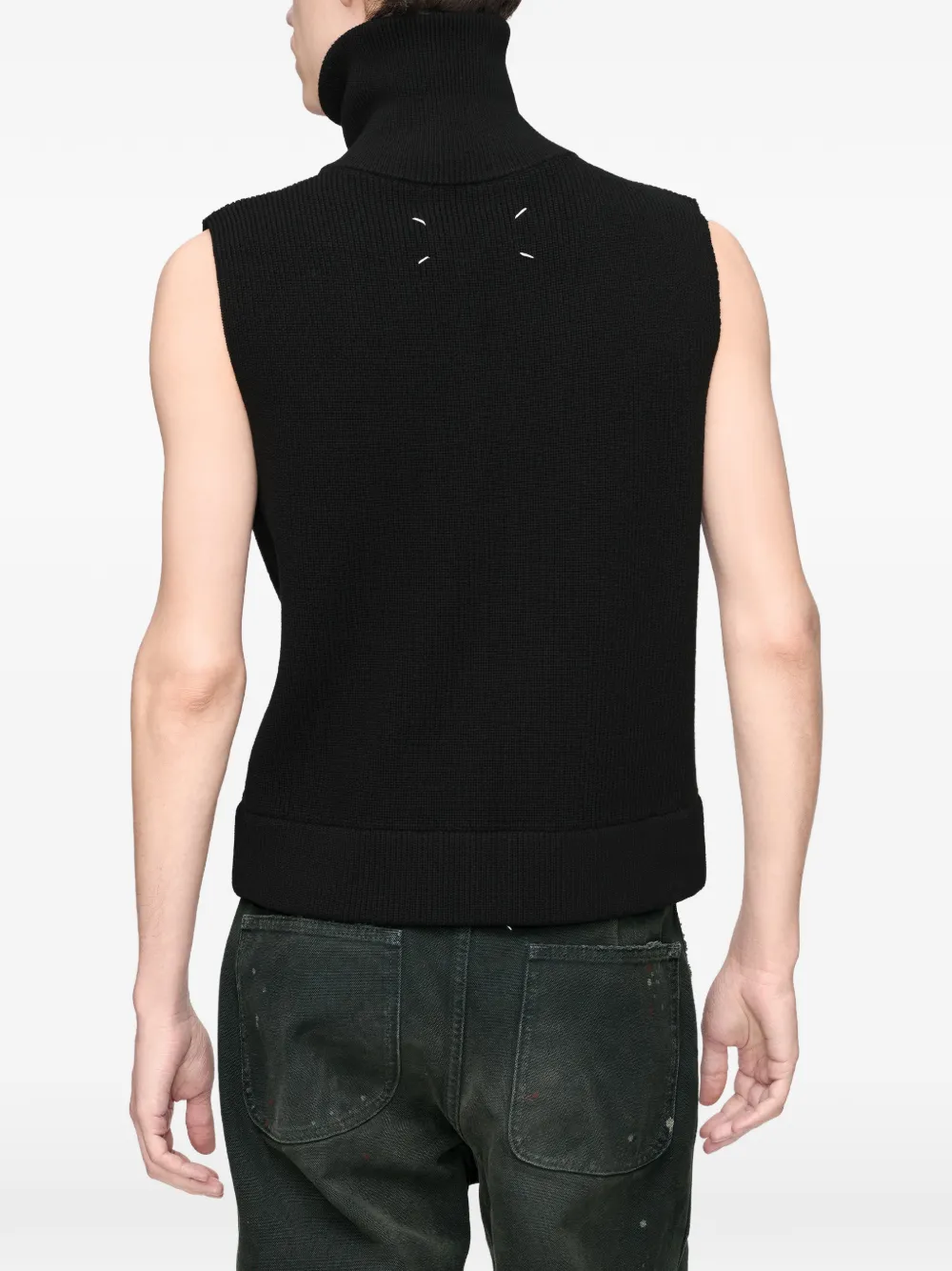 Maison Margiela Four Stitch gilet Zwart