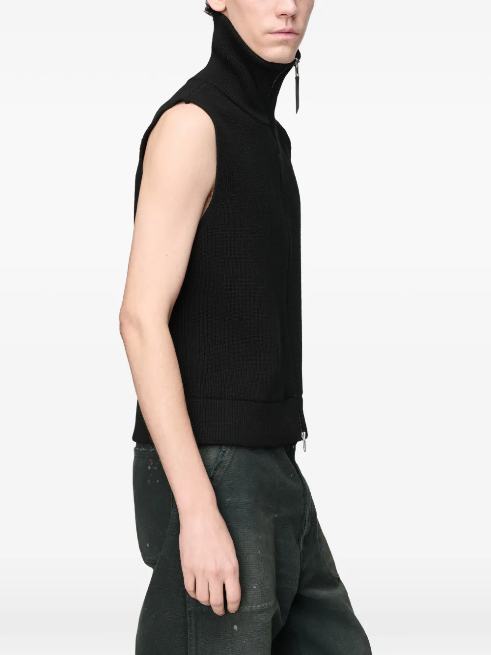 Maison Margiela Four Stitch gilet Zwart