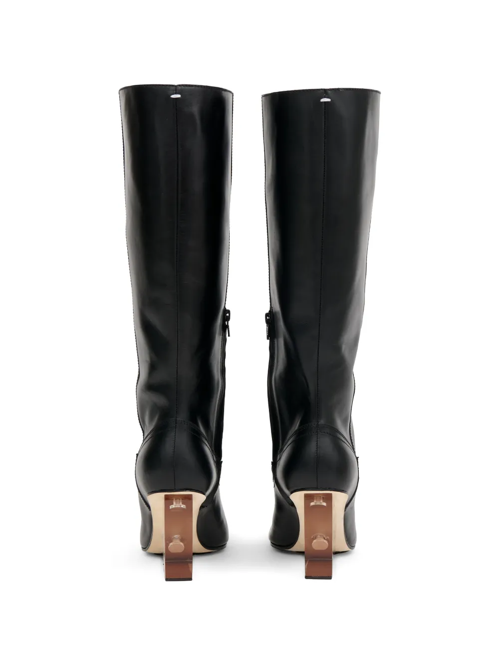 Maison Margiela Leren knielaarzen Zwart