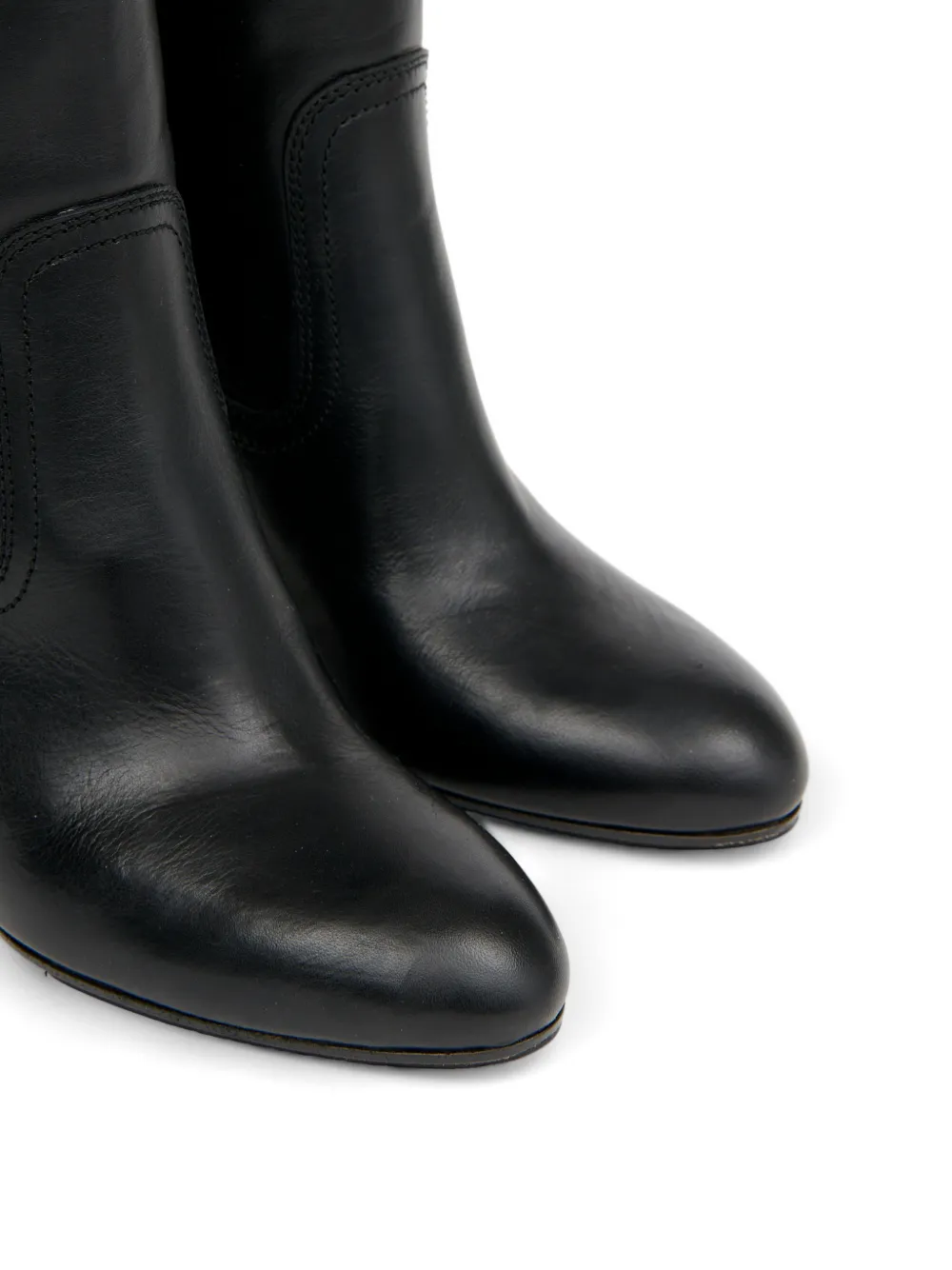 Maison Margiela Leren knielaarzen Zwart