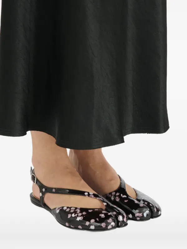 Maison Margiela confetti-print tabi-toe Flat Sandals | Black