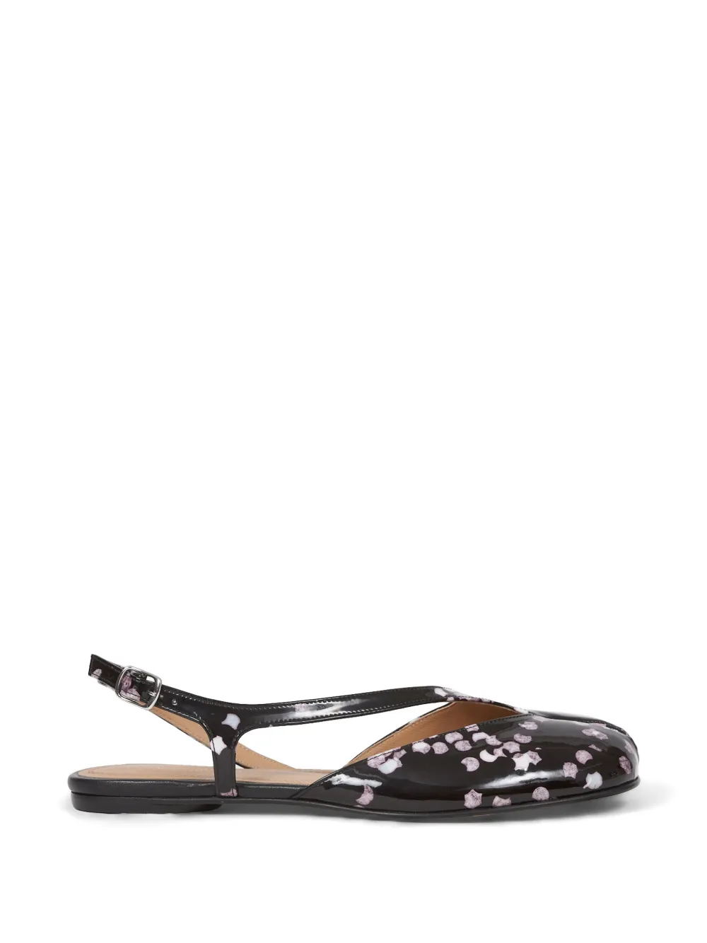 Maison Margiela confetti-print tabi-toe flat sandals Zwart