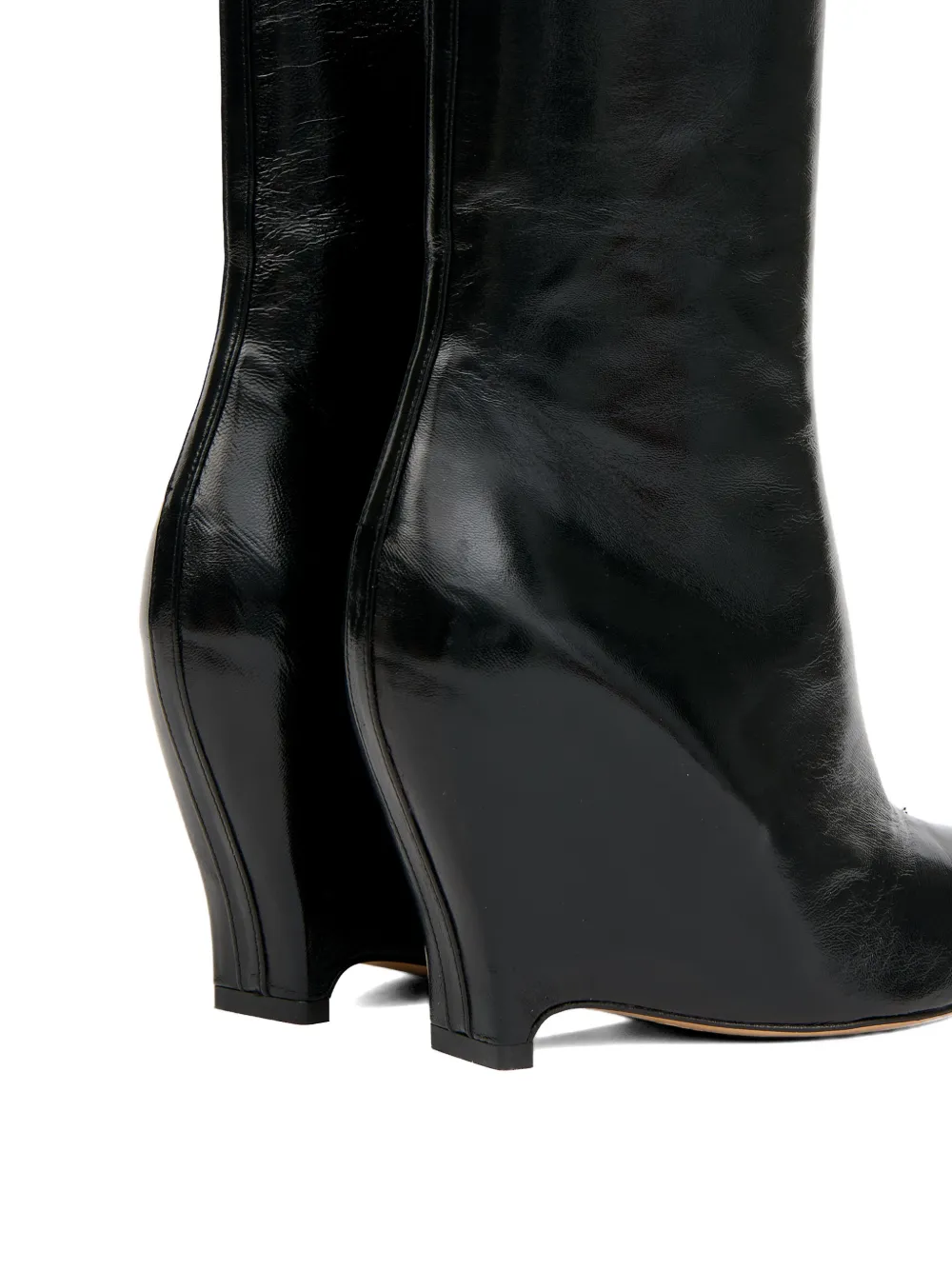 Maison Margiela Enkellaarzen met sleehak Zwart
