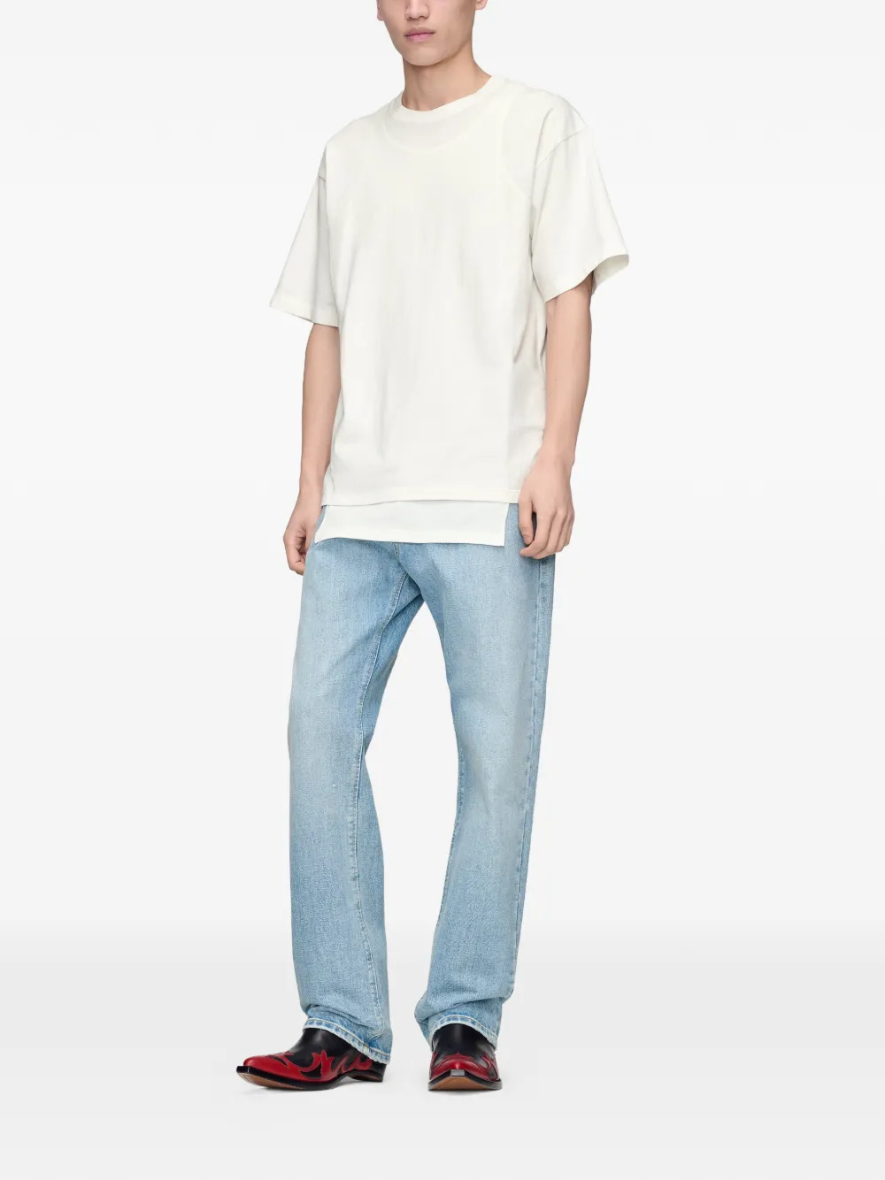 Maison Margiela Gelaagd T-shirt Wit