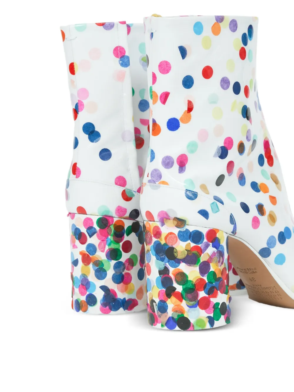 Maison Margiela 80 mm enkellaarzen met stippen Wit