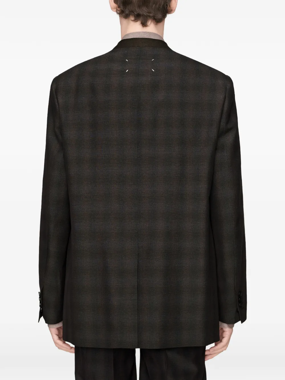 Maison Margiela Blazer met enkele rij knopen Bruin