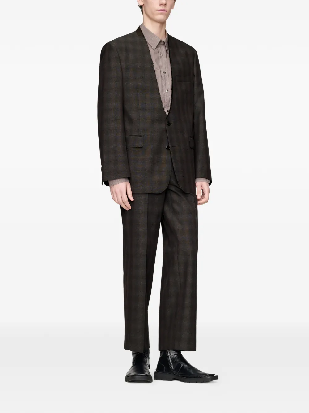 Maison Margiela Blazer met enkele rij knopen Bruin