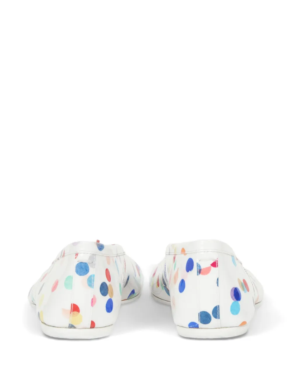 Maison Margiela confetti-print tabi-toe ballet flats Wit