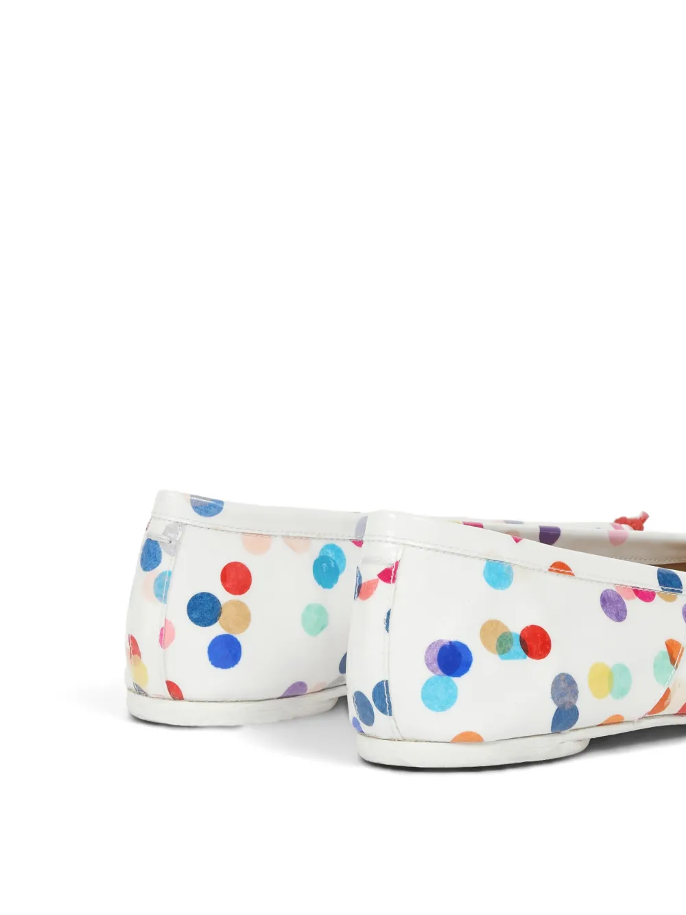 Maison Margiela confetti-print tabi-toe ballet flats Wit
