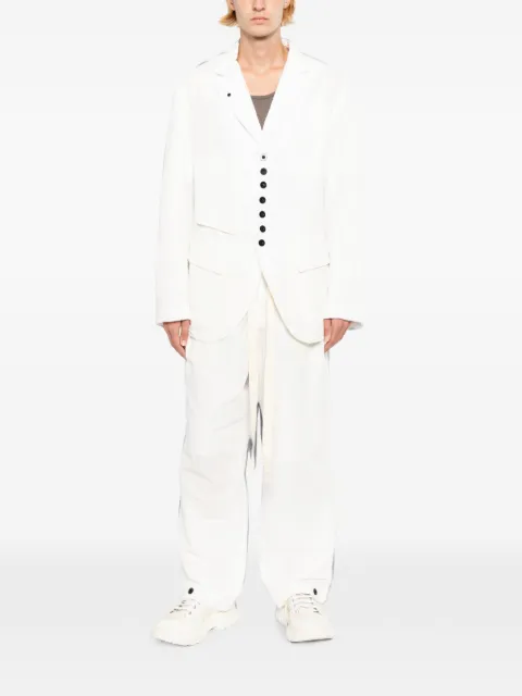 Klasica button-up notched-lapels jacket