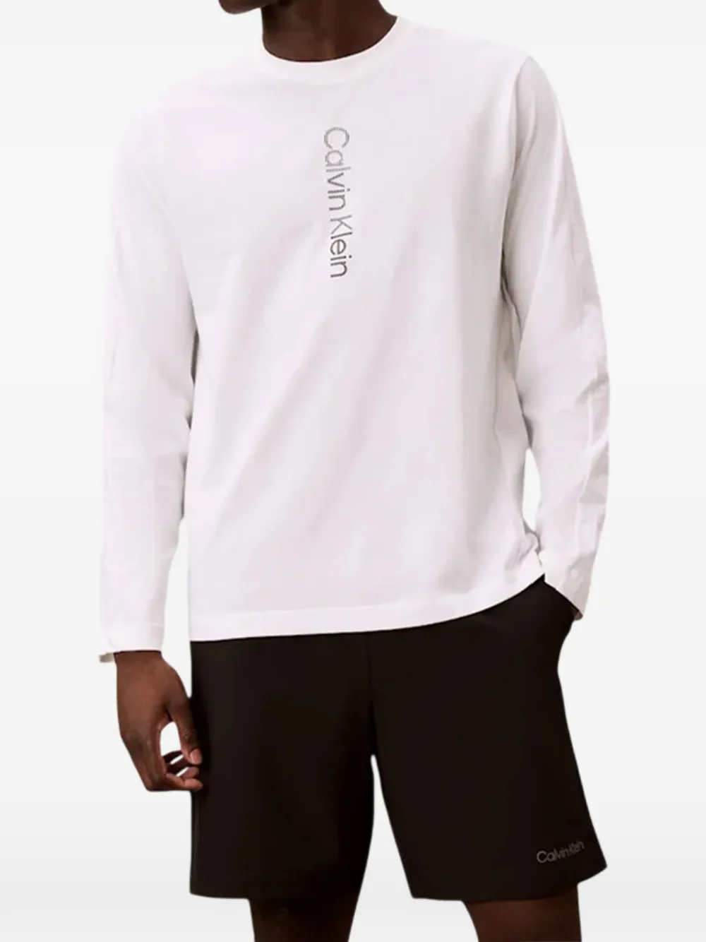 Calvin Klein logo-print long-sleeve T-shirt - Weiß