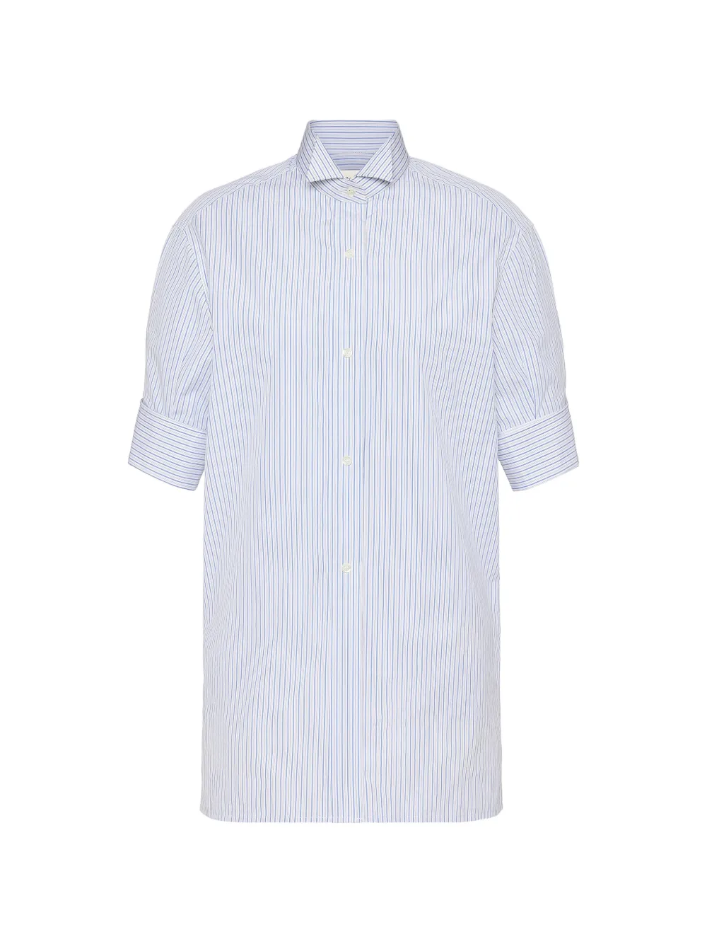 Maison Margiela striped wing-collar shirt - Blu