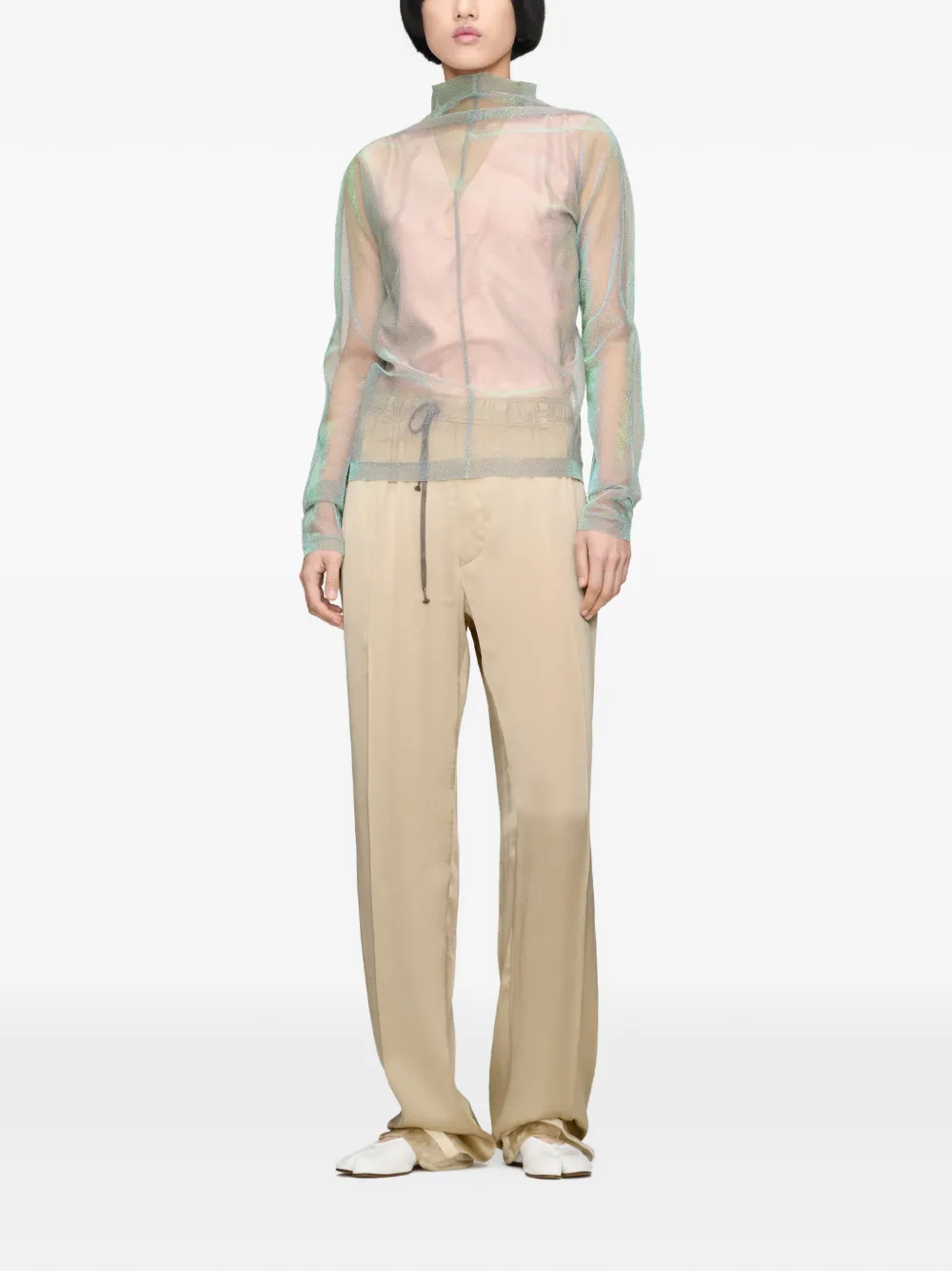 Maison Margiela Broek met trekkoord Beige