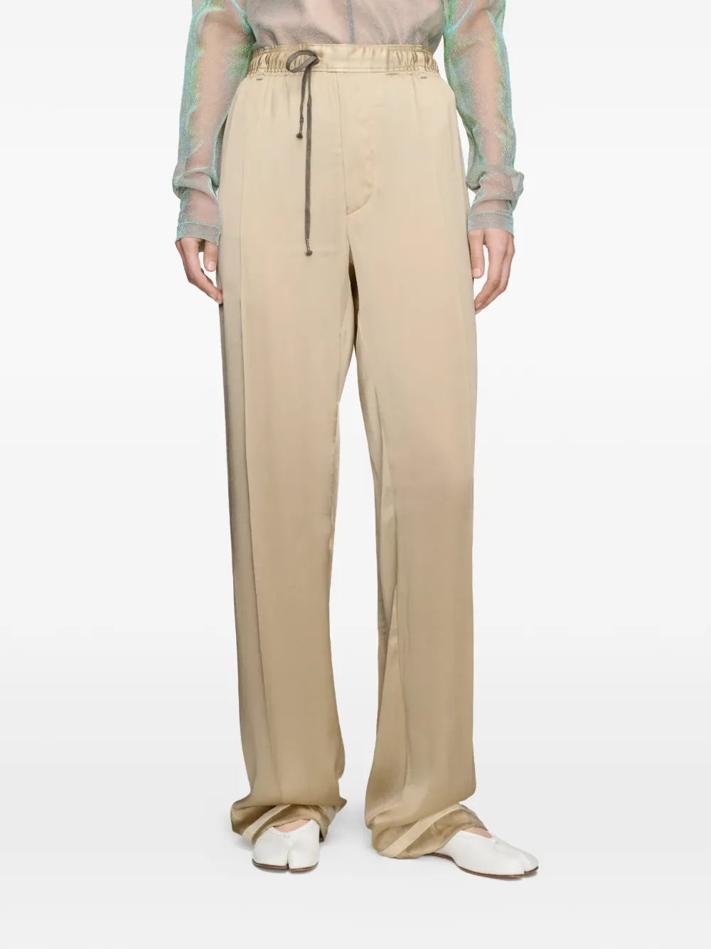 Maison Margiela Broek met trekkoord Beige