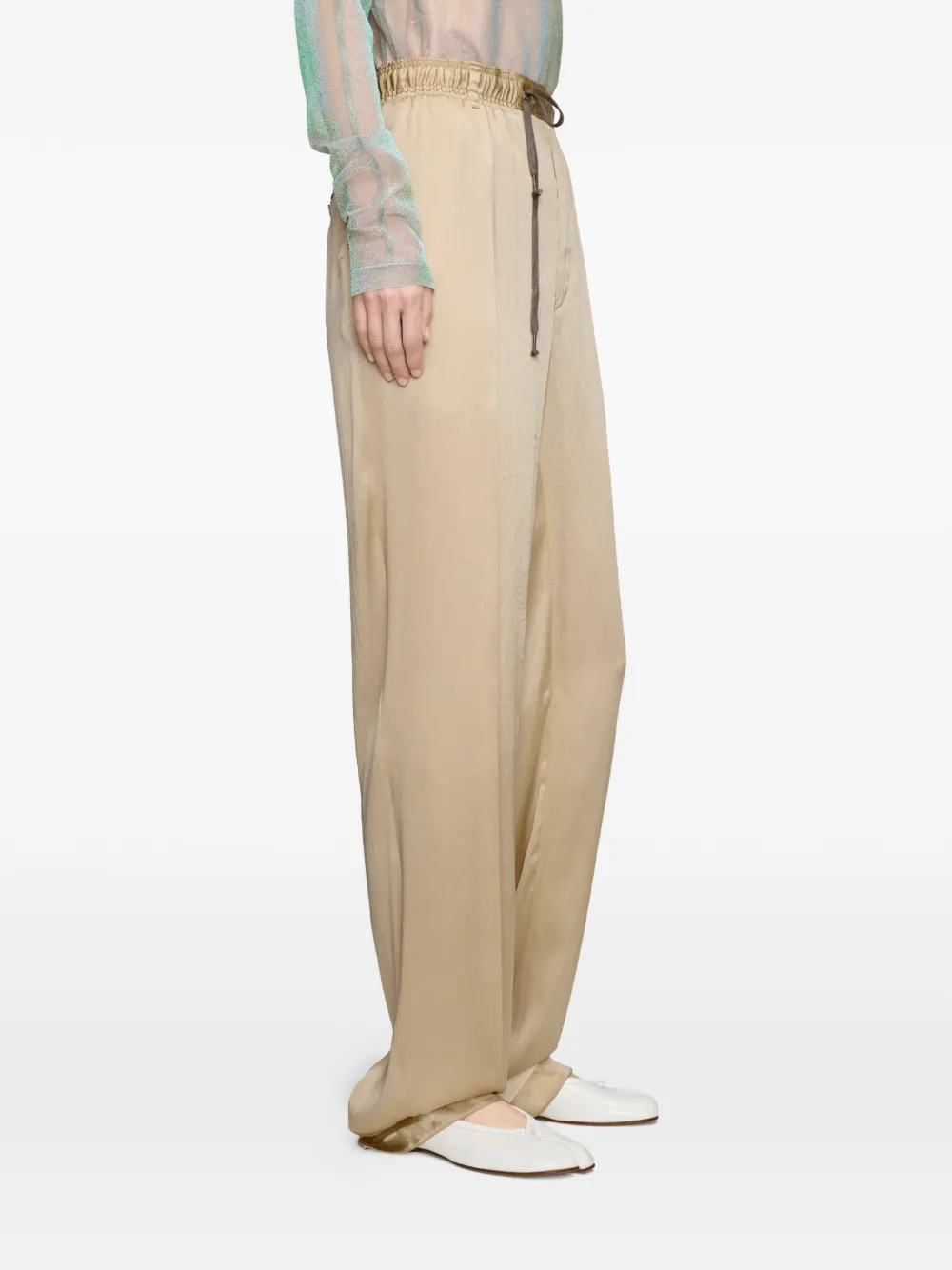 Maison Margiela Broek met trekkoord Beige