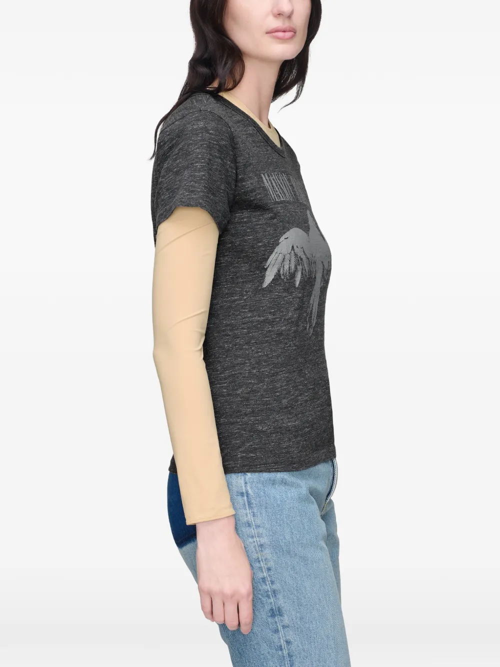Maison Margiela T-shirt met vogelpatroon Grijs
