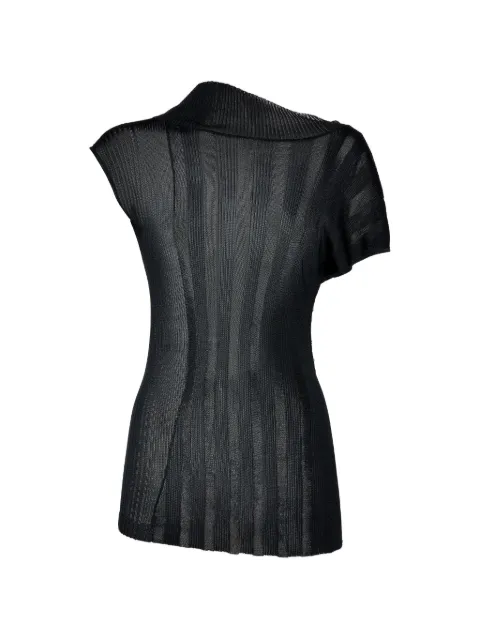 Maison Margiela camiseta de canalé de manga corta